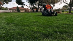 Efficient lawn mowing service in Tracy, CA for a neat and healthy yard.