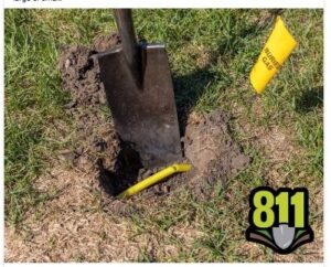 PGE gas line under turf