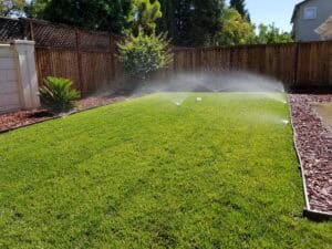 Making sure that the lawn is getting watered properly